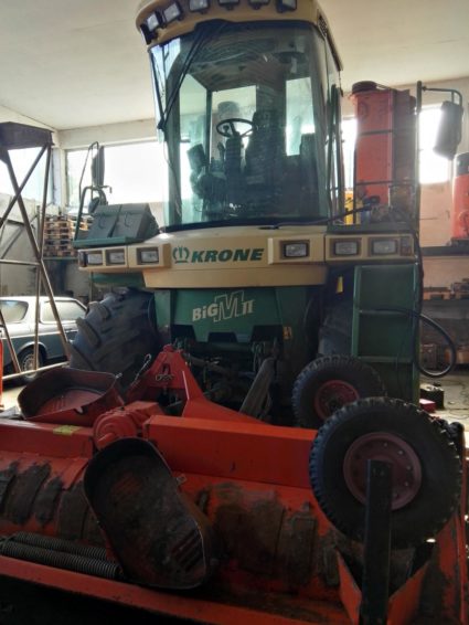 Krone Big M II 450 mower converted to mulcher for sale