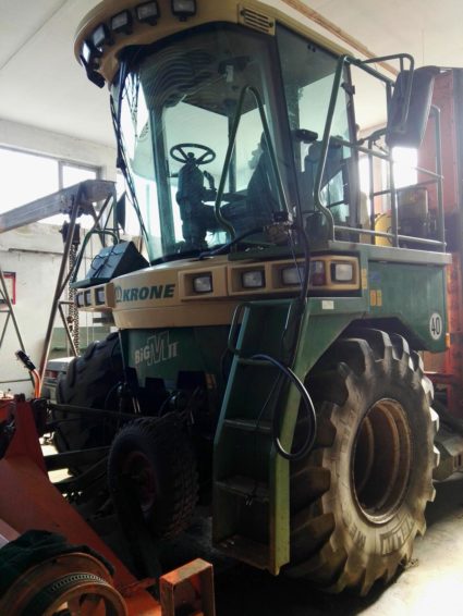 Krone Big M II 450 mower converted to mulcher for sale