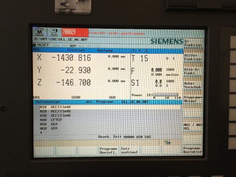Machining center table load 1,5t Knuth X-Mill 1500 CNC milling machine for sale