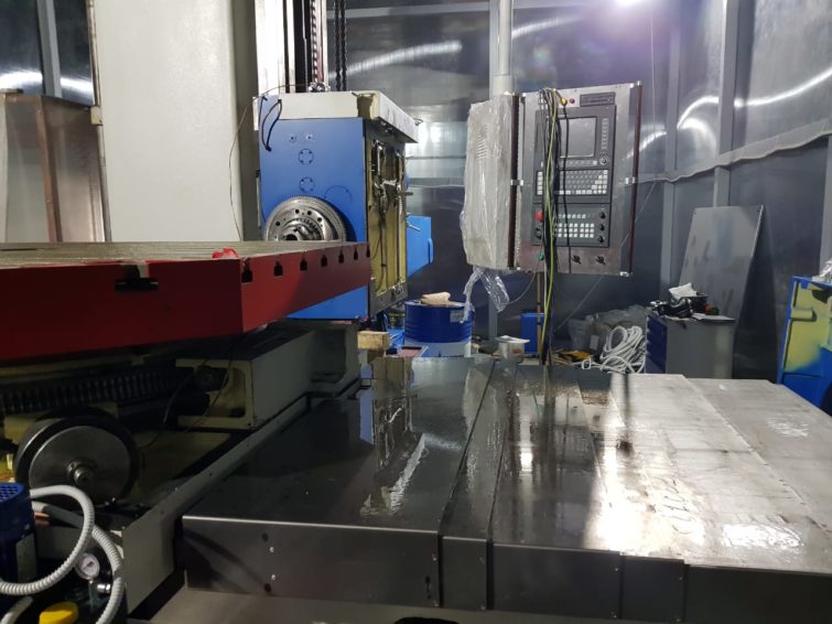 Horizontal machining center 2N636FF4-UHPU-2018 with face plate, hydraulics Boschrexroth, Japanese motors and drives Yaskawa, German electronics RITTAL, ABB, CNC "Baltsystem" for sale