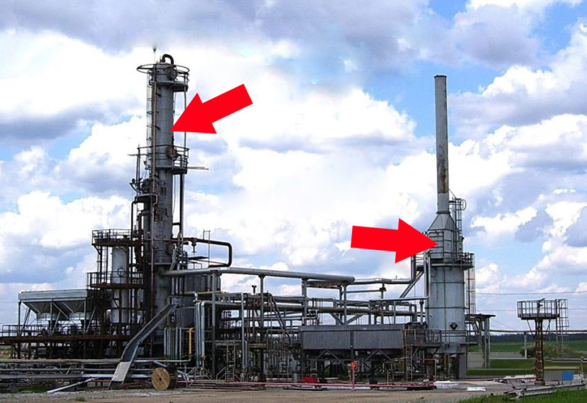 Refinery Equipment Raw Material Column Bendco T-101 Raw Material Furnace Ventec Eng.N-101 Refinery zu verkaufen