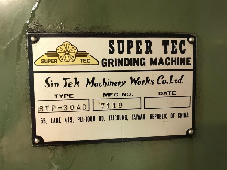 Surface grinding machine SUPER TEC STP-30 Sin-Tek, 800 x 400mm zu verkaufen