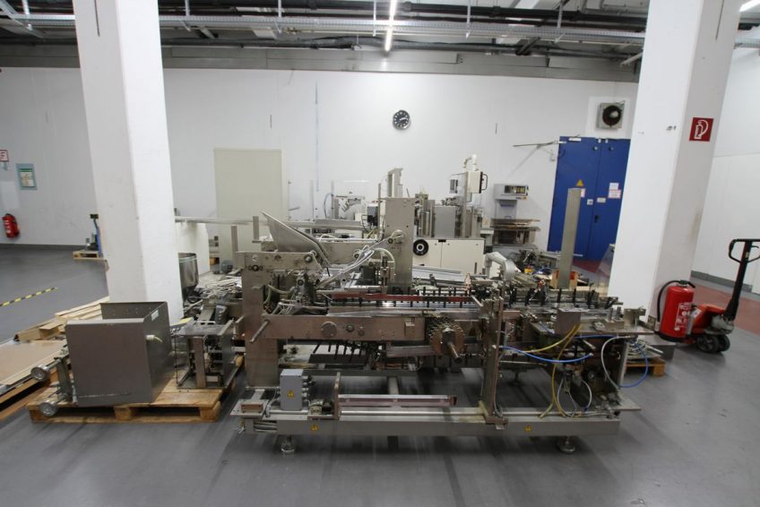 Filling line Bosch CAR 204 Packaging line Hagen & Rinau RU- VI-500 Wrapping machine Pester PEWO pack 450 SN Spare parts dispenser в продаже