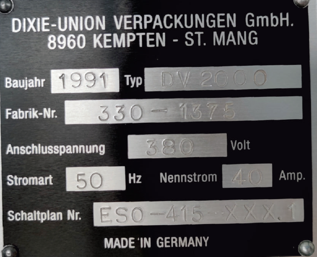 Dixie Med DV2000 Verpackungsmaschine PA/PE Folienverpackung Papierverpackung Medizintechnik zu verkaufen