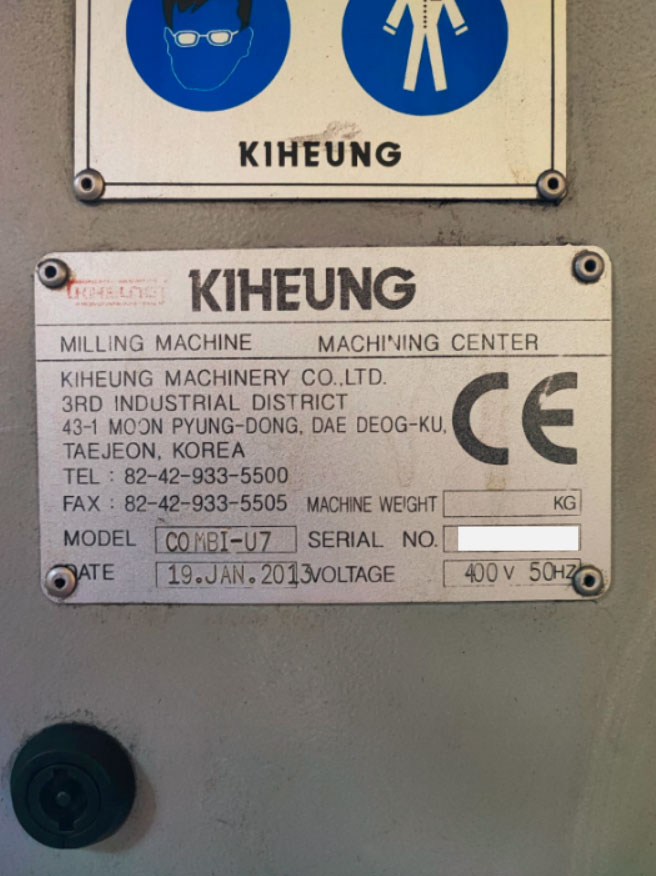 ​KIHEUNG COMBI-U7 Milling Machine HEIDENHAIN TNC 620 CNC type control for sale