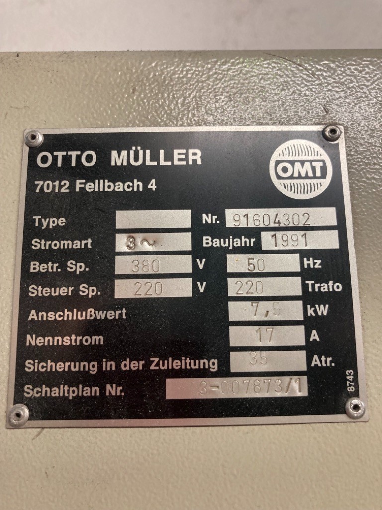 OMT Otto Müller Type Nr. 91604302 Anlage zur Pulverbeschichtung zu verkaufen