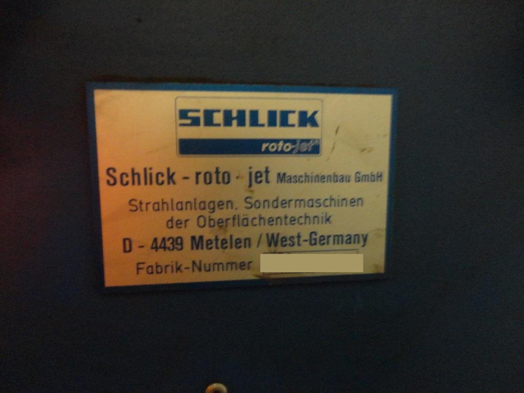 Schlick RB1500.14 roller conveyor blasting machine for sale