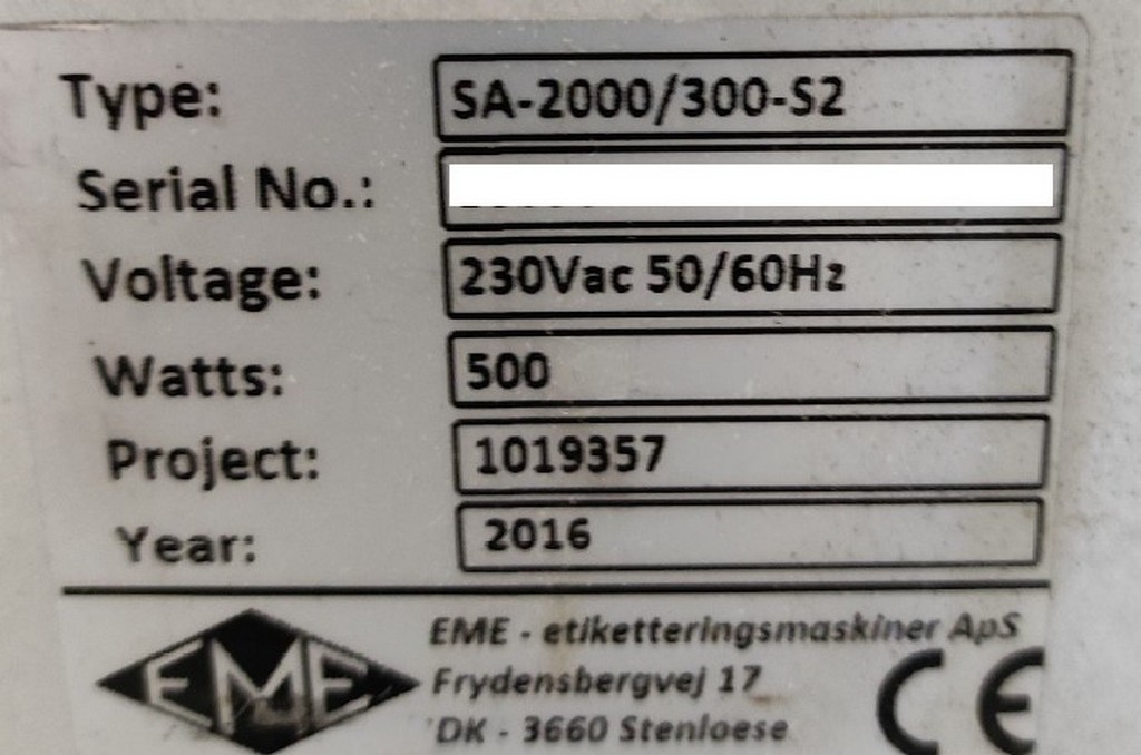 eMatrix EME Series 3000-V2 Labelmaschine mit einem Förderband zu verkaufen