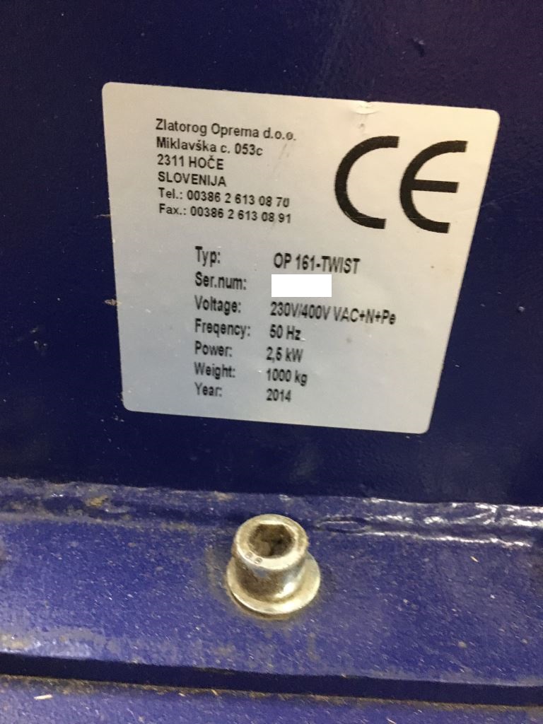 Halbautomatischer Wickler Zlatorog Oprema OP 161-TWIST zu verkaufen