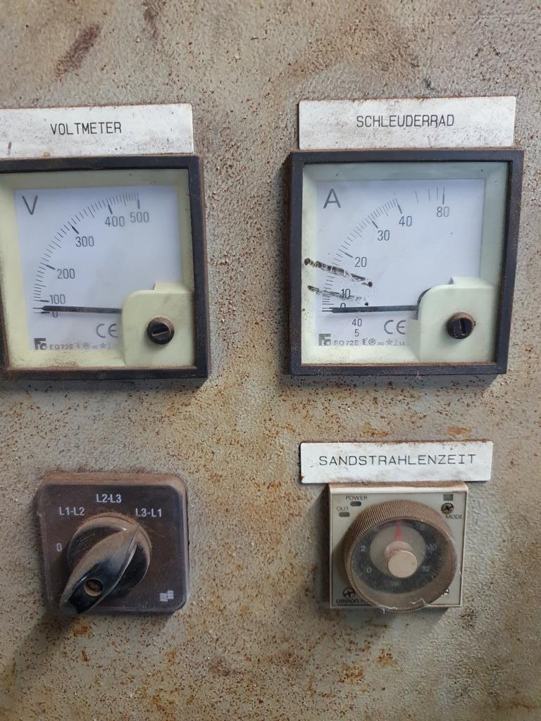 COGEIM Muldenband Sandstrahlanlage TG 1 inkl. Patronenfilter FC 3 Schleuderrad System zu verkaufen