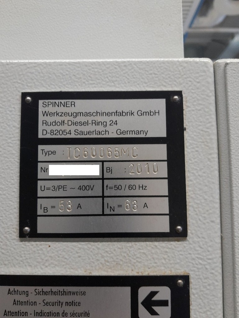 Spinner TC600 Drehmaschine zu verkaufen