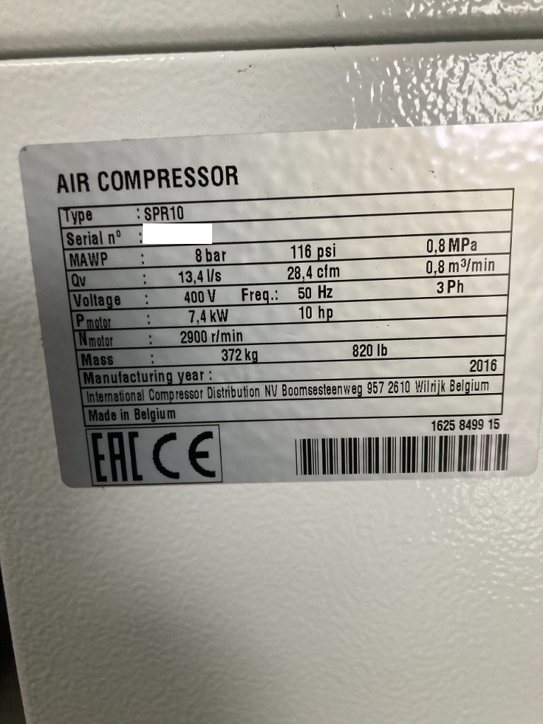 Spiral Air SPR 10 Kompressor mit Druckluftkühler zu verkaufen