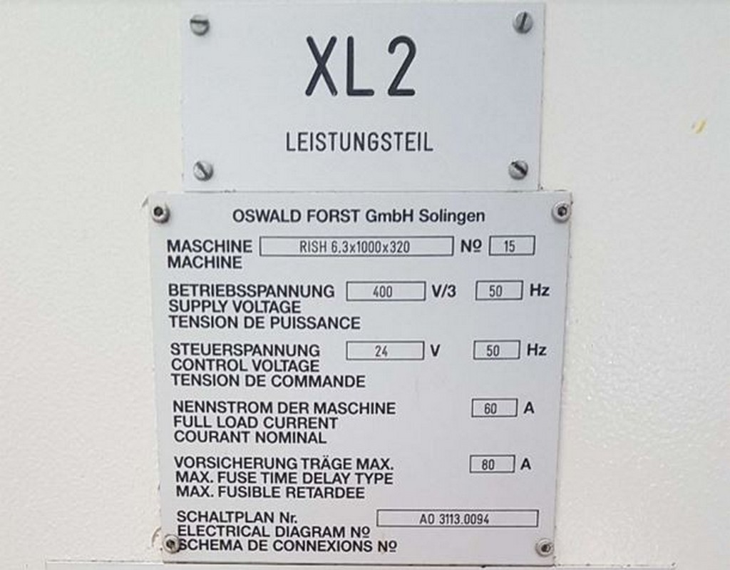 Forst RISH 6,3x1000x320 internal and vertical broaching machine with 2-fold hard broaching for sale