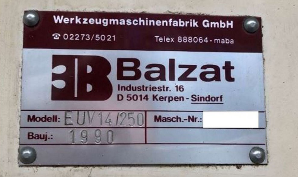 Balzat EUV 14/250 Nutenstoßmaschine zu verkaufen