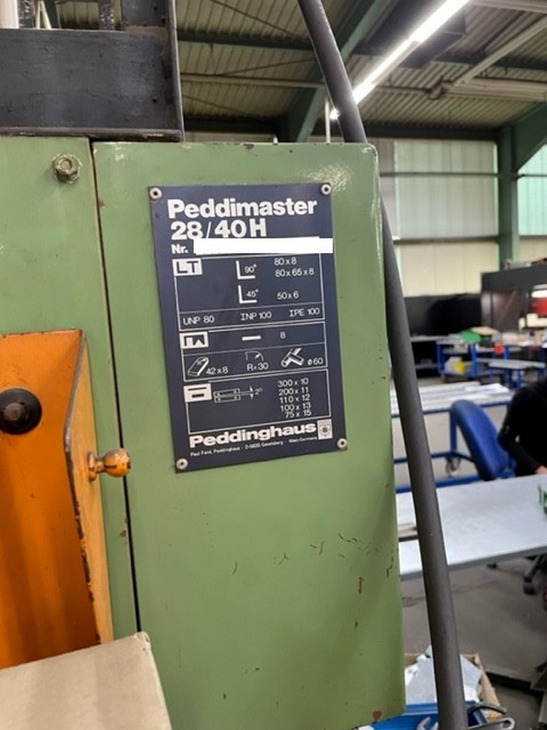 Peddinghaus Peddimaster 28/40 H sectional steel shears for sale