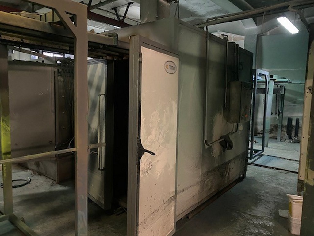 ROMER SLP 18 Q powder coating oven incl. powder coating equipment and washing system for sale