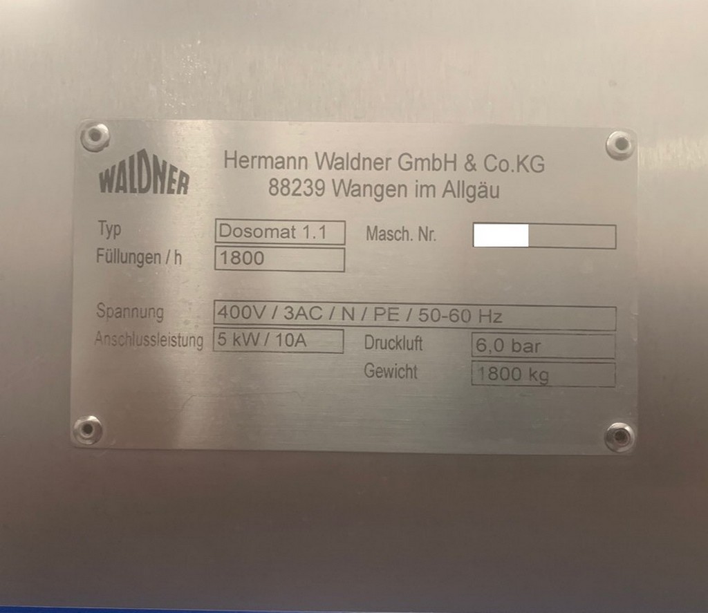Waldner Dosomat 1.1 Becherfüll- und Verschließmaschine zu verkaufen