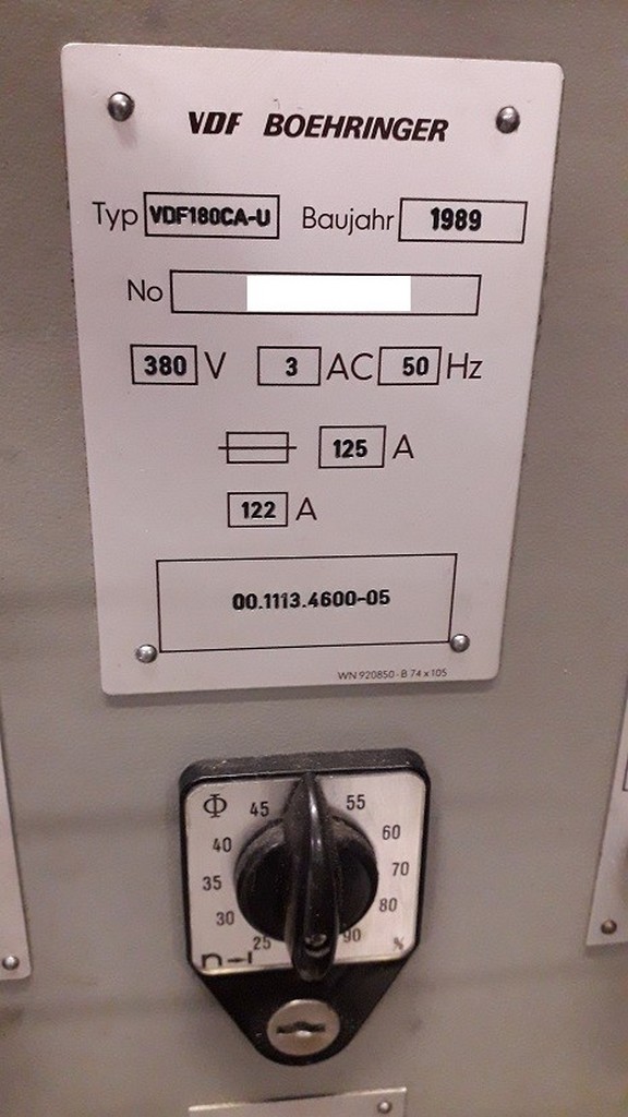 Böhringer VDF 180-CA-U 2x CNC-Drehmaschine zu verkaufen