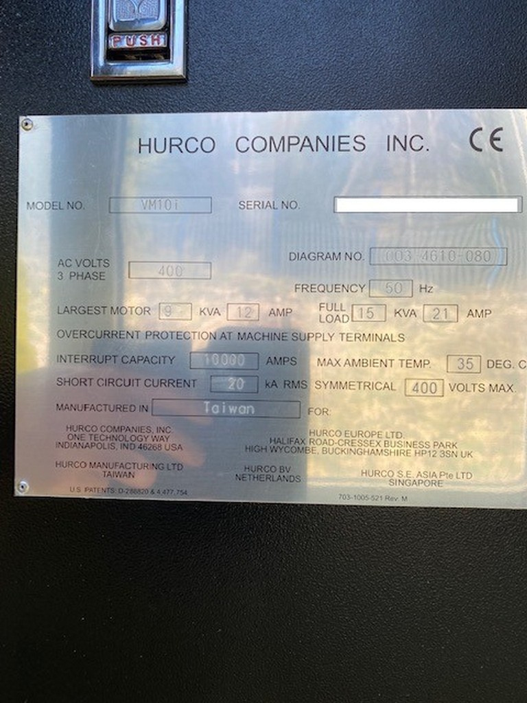 Hurco VM10 i 3x CNC-Bearbeitungszentren zu verkaufen