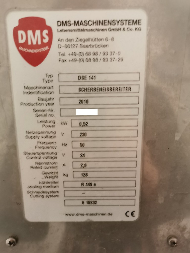 DMS DSE 141 Scherbeneisbereiter zu verkaufen