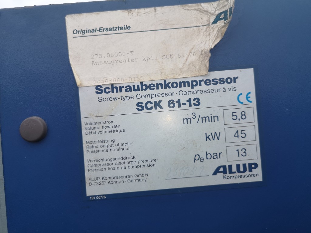 ALUP-Compressors SCK 61-13 SG screw compressor for sale