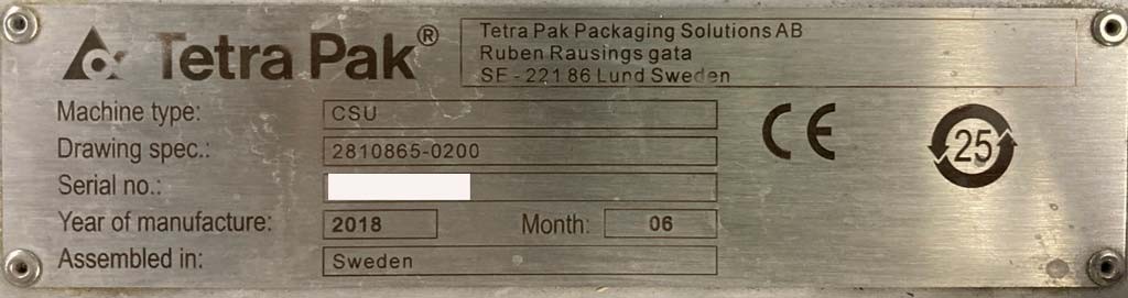 Tetra Pak TT/3 2000 Abfüllmaschine mit Reinigungsstation, Kappenbunker, Kappentransport zu verkaufen