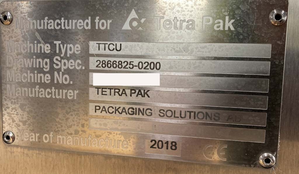 Tetra Pak TT/3 2000 Abfüllmaschine mit Reinigungsstation, Kappenbunker, Kappentransport zu verkaufen