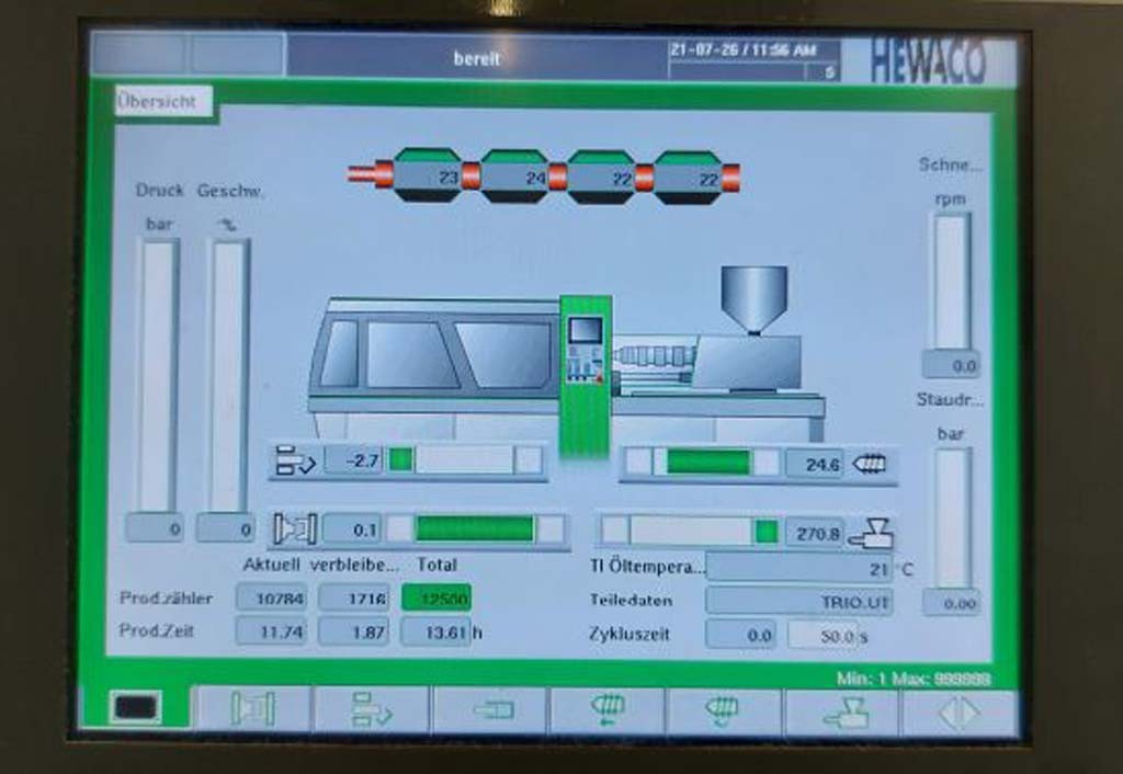 Hewaco RP168 Spritzgießmaschine zu verkaufen