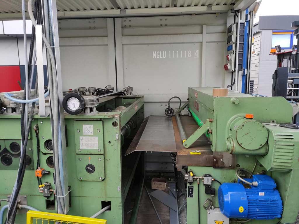 Bollina LTB 16 S Quer- und Längsteilanlage mit Richtwerk inkl. Abcoilers im 20-fachen Fußcontainer zu verkaufen