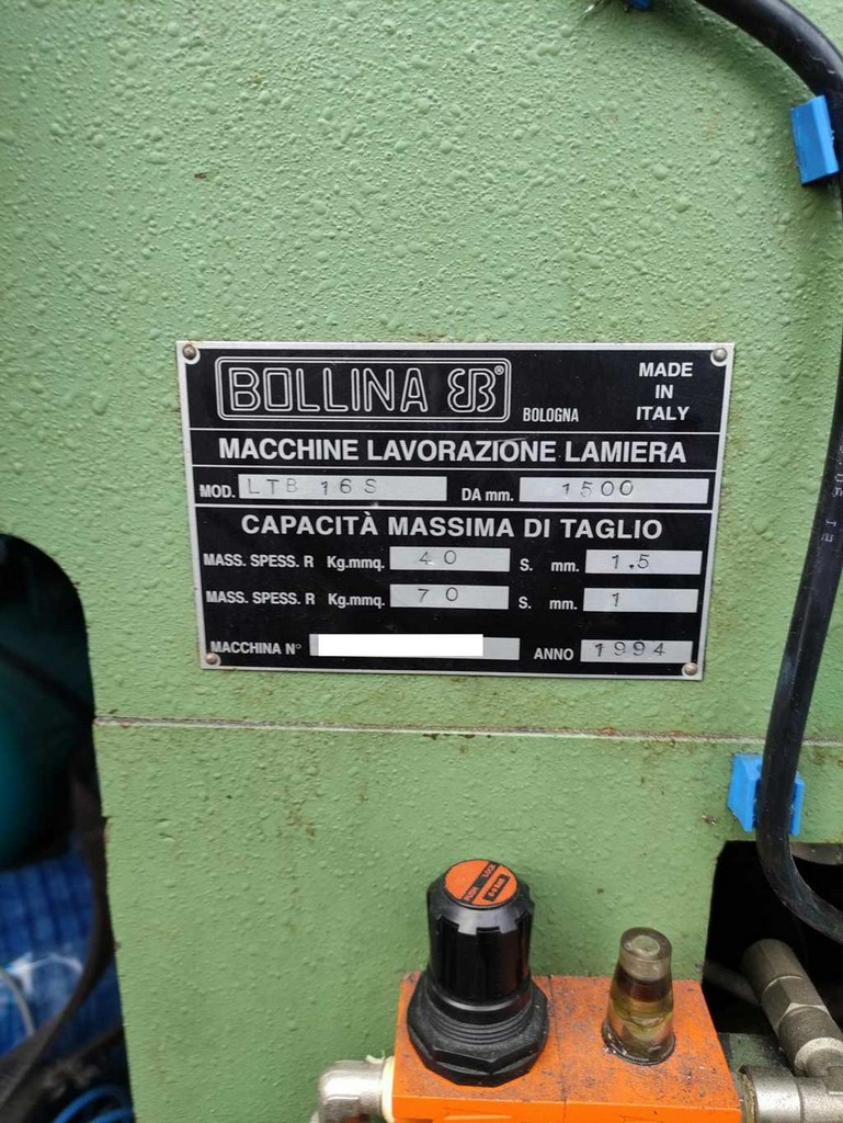 Bollina LTB 16 S Quer- und Längsteilanlage mit Richtwerk inkl. Abcoilers im 20-fachen Fußcontainer zu verkaufen