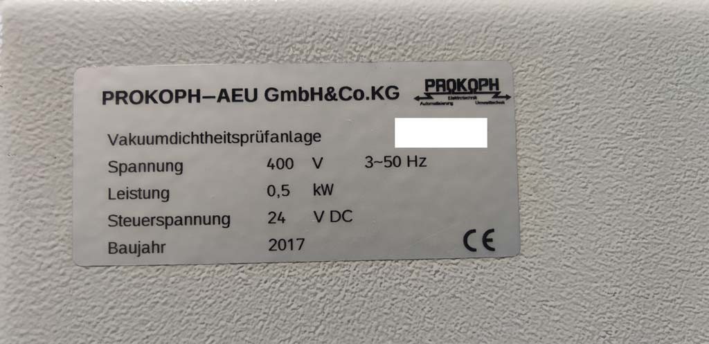 Prokoph – AEU Vakuumdichtheitsprüfanlage zu verkaufen