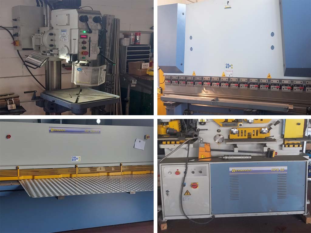 4x metalworking machines, swing cut plate shears, press brake, section steel shears… for sale