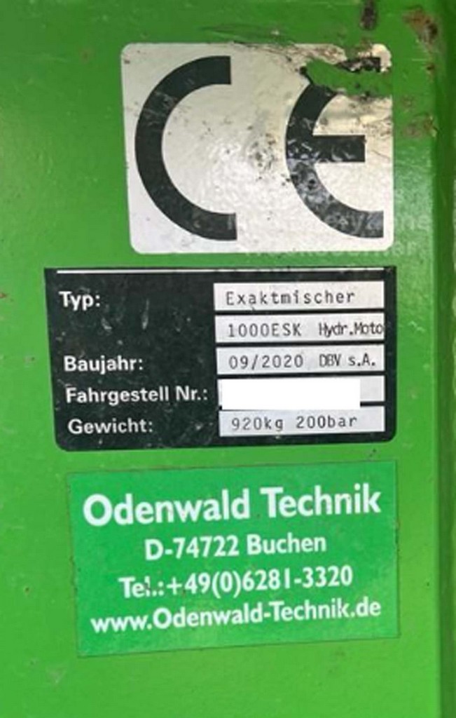 Odenwald 1000 ESK H Mischer – G Exaktmischer zu verkaufen