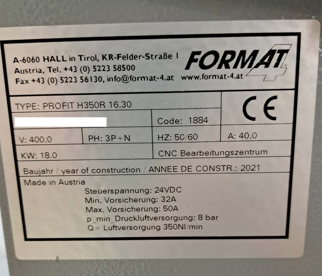 FELDER PROFIT H350R 16.30 CNC-Bearbeitungszentrum zu verkaufen