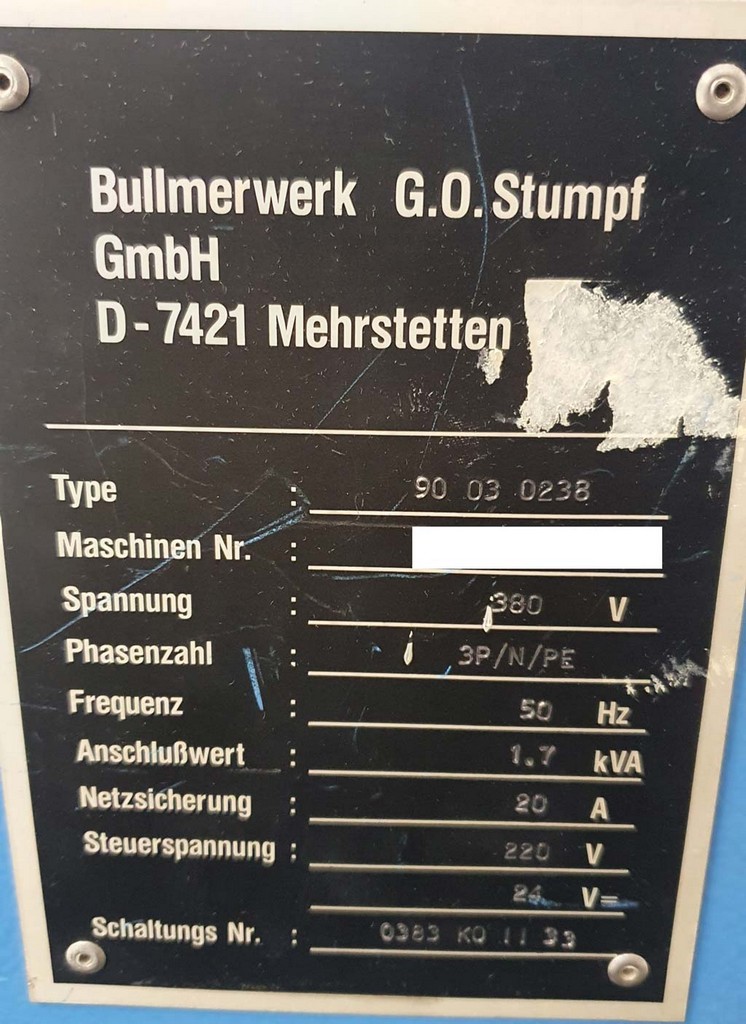 Bullmerwerk Komet Automatic 90 03 0238 cutting machine for sale