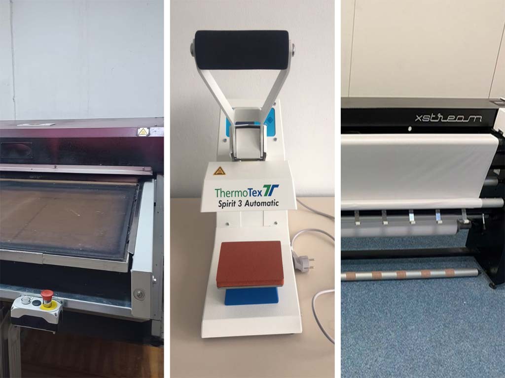 3x printing machines inkjet plotter, transfer presses for sale