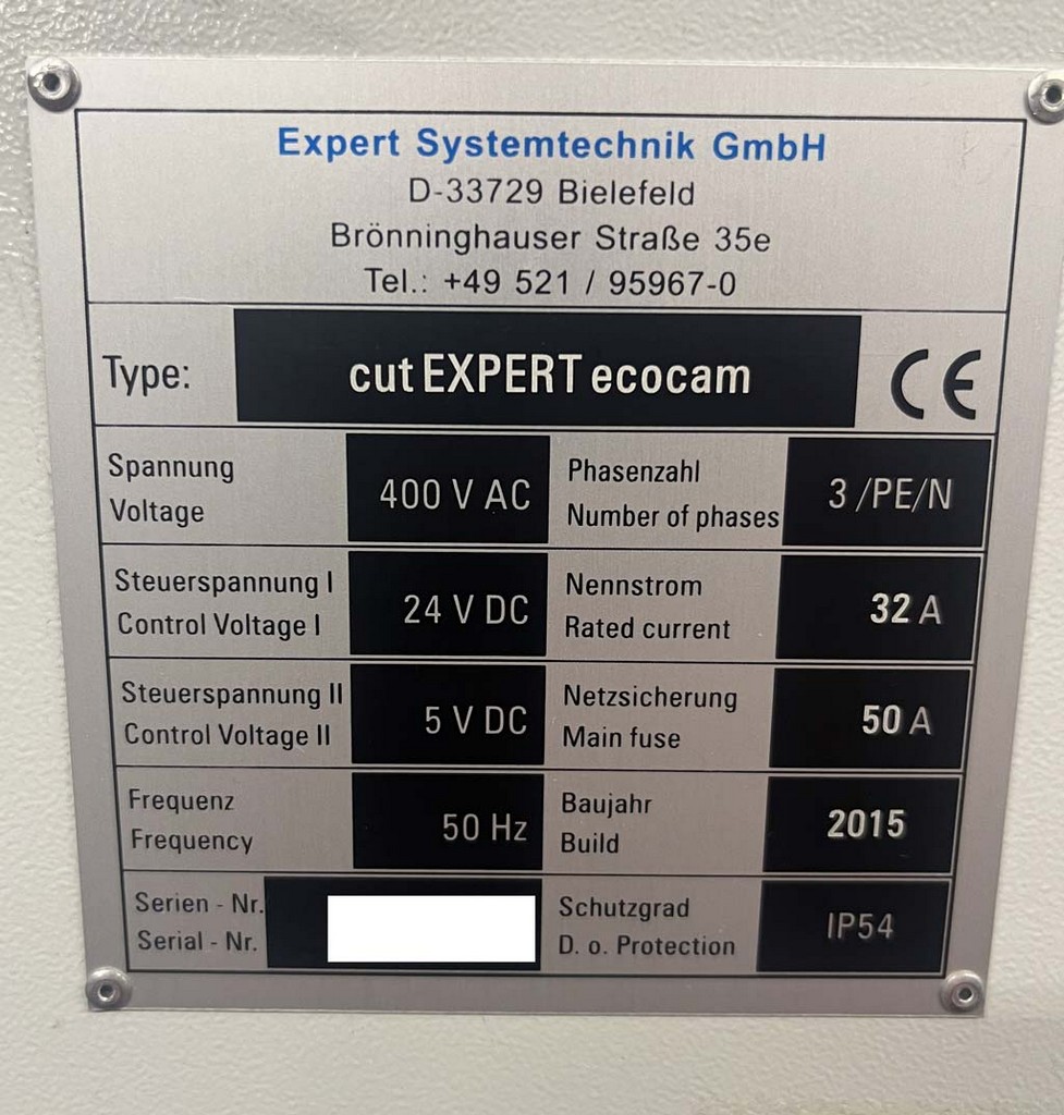 Expert cut ecocam Schneidemaschine zu verkaufen