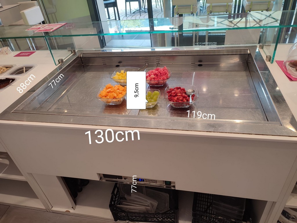 Diverse food technology ice cream display case, machines "Frozen Yogurt Frigomat", refrigerated display cases, refrigerated base cabinet for sale