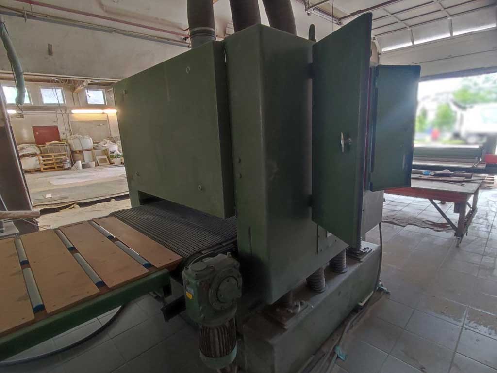 3x woodworking machines saw with the table, wide belt sander, exhaust system for sale