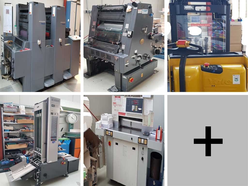 Various printing machines offset printing machine, collating machine etc. for sale