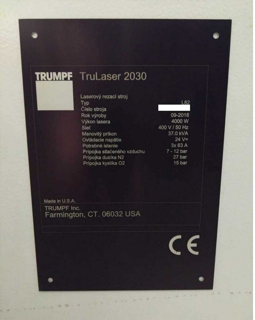 Trumpf TruLaser 2030 Fiber Laserschneidmaschine zu verkaufen